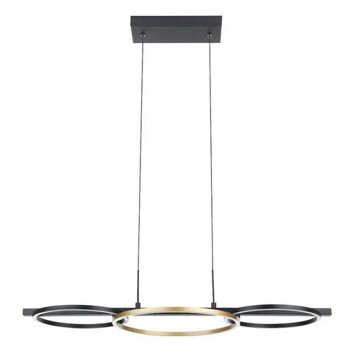 BOYAL 2 luminaire suspendu noir et doré 205746A | Luminaire Plus.ca