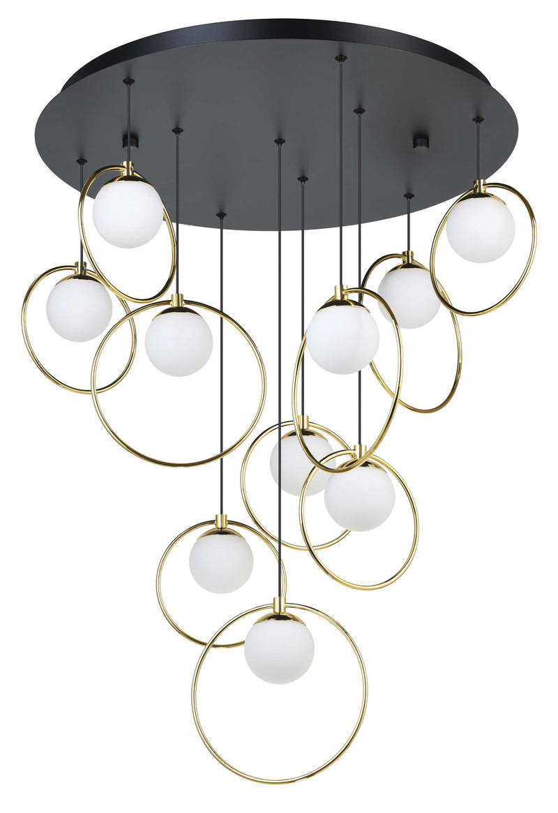 PORTOCOLOM luminaire plafonnier noir et doré 206116A | Luminaire Plus.ca