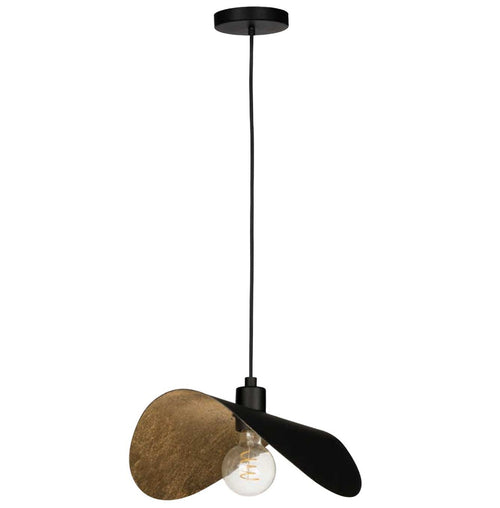 SACEDA luminaire suspension Noir/feuille d'or | Luminaire Plus.ca