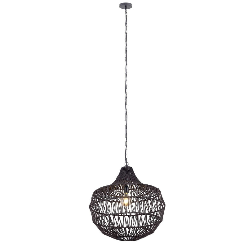 NEENA luminaire suspendu cordage noir IPL2075B01BK | Luminaire Plus.ca