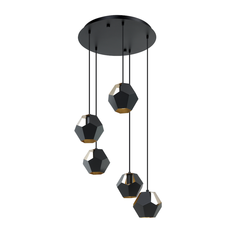 RASIGURES luminaire suspendu noir et doré 39635A | Luminaire Plus.ca