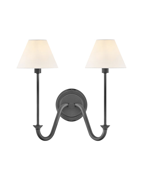 GRETA luminaire murale double noire ou doré 45162