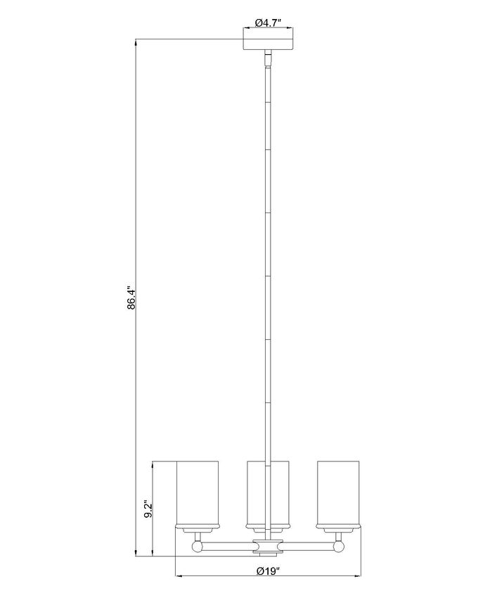 THAYER luminaire suspendu 19"D 742-3 | Luminaire Plus.ca