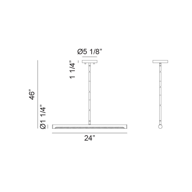 NOVELLE luminaire suspendu linéaire 24" | Luminaire Plus.ca