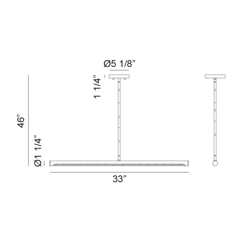 NOVELLE luminaire suspendu linéaire 33" | Luminaire Plus.ca