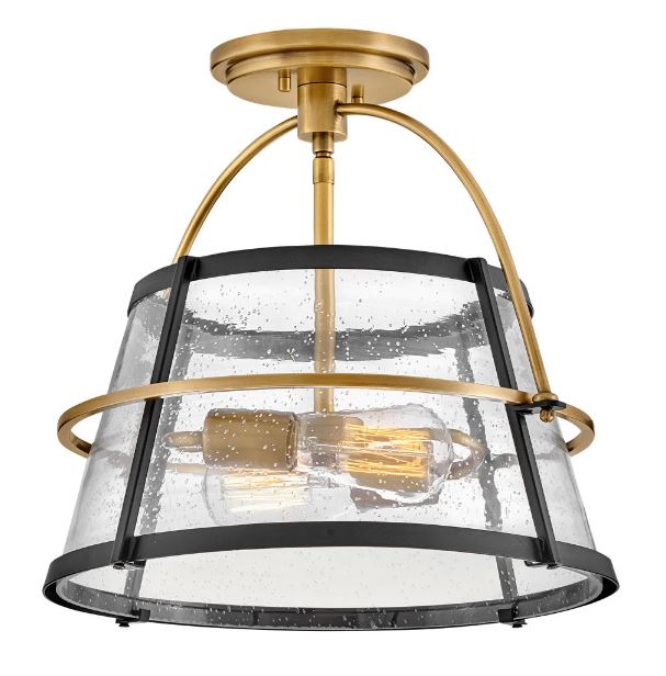 TOURNON luminaire plafonnier noir et doré 38111HB | Luminaire Plus.ca