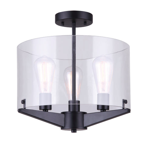 JONI luminaire plafonnier noir  ISF759A03BK | Luminaire Plus.ca