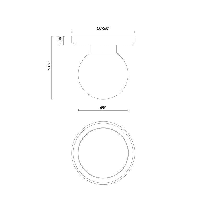 FIORE luminaire plafonnier rond 6"D | Luminaire Plus.ca