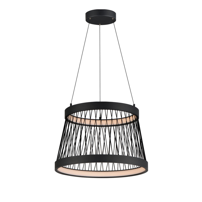 LOOM luminaire suspension 18"D noir E20982-BK | Luminaire Plus.ca