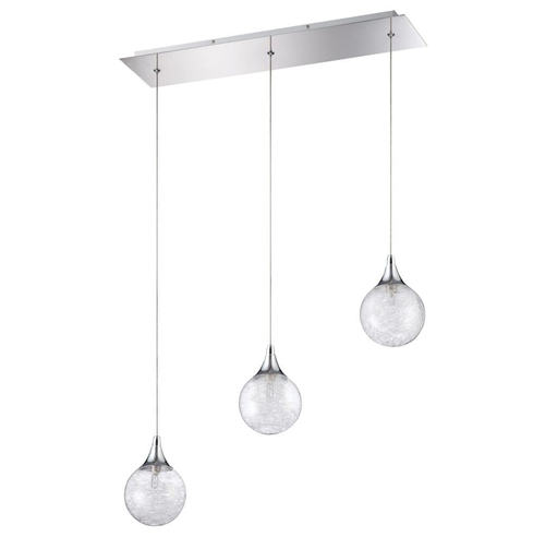 FYBRA luminaire suspendu chrome et verre filamenté| Luminaire Plus.ca