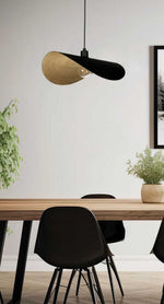 SACEDA luminaire suspension Noir/feuille d'or | Luminaire Plus.ca