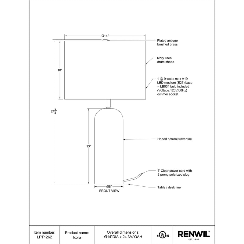 IXORA luminaire lampe de table | Luminaire Plus.ca