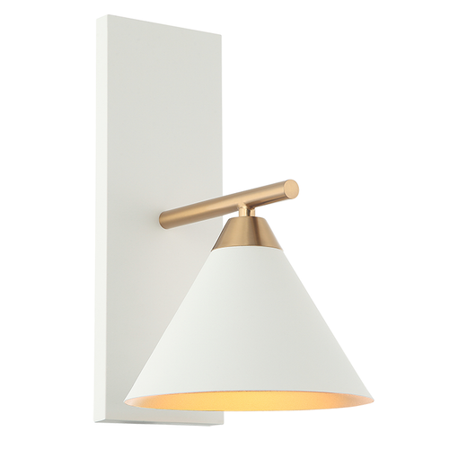 BLISS luminaire mural blanc et doré S10601WH | Luminaire Plus.ca