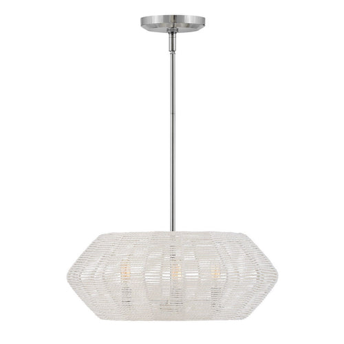 LUCA luminaire suspendu chrome en rotin 40383PCM | Luminaire Plus.ca