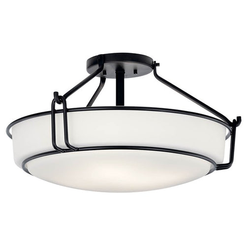 ALKIRE luminaire plafonnier noir et blanc 44086BK | Luminaire Plus.ca