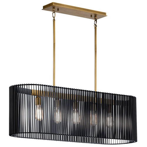 LINARA luminaire suspendu noir et doré 44168BK | Luminaire Plus.ca