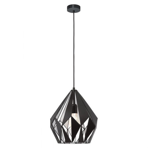 CARLTON I luminaire suspendu noir et nickel brossé 49255A | Luminaire Plus.ca