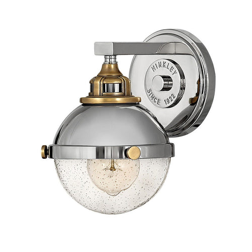 FLETCHER luminaire mural nickel brossé et doré 5170PN | Luminaire Plus.ca