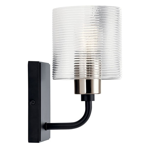 HARVAN luminaire mural noir et chrome 55105BK | Luminaire Plus.ca