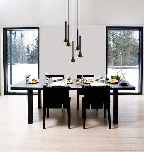 CORTADERAS luminaire suspendu noir et doré 97606A | Luminaire Plus.ca