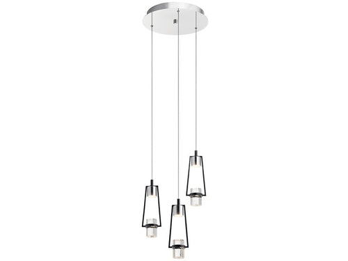 AYSE luminaire suspendu noir et chrome 84189 | Luminaire Plus.ca