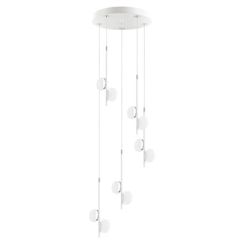 OLINDRA luminaire suspendu chrome et blanc 96932A | Luminaire Plus.ca