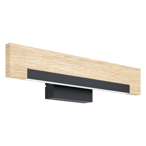 CAMACHO luminaire mural noir et bois 205523A | Luminaire Plus.ca