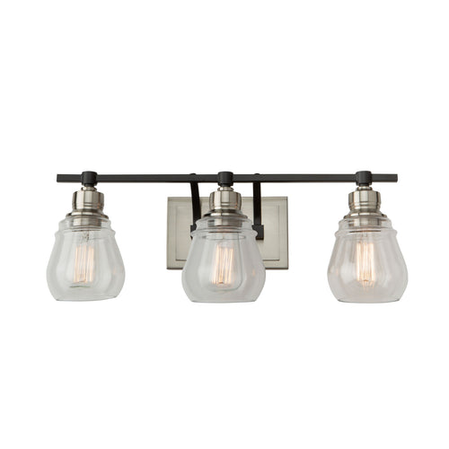 NELSON luminaire noir et nickel brossé AC11683NB | Luminaire Plus.ca