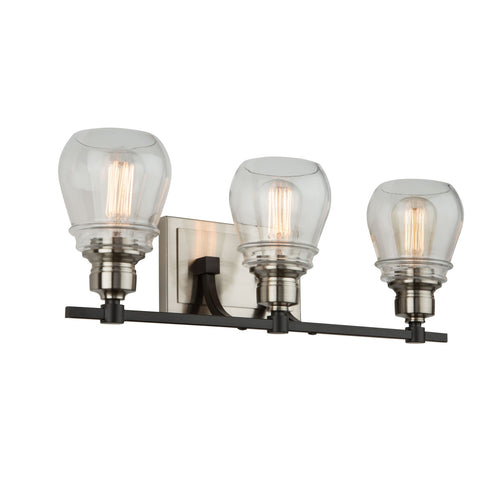 NELSON luminaire noir et nickel brossé AC11683NB | Luminaire Plus.ca