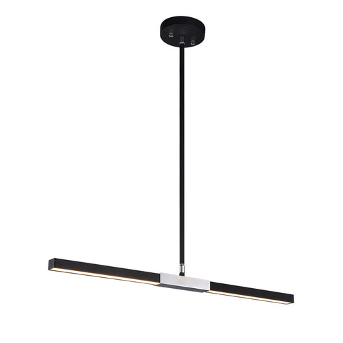 LINEARE luminaire suspendu noir et chrome C64728MBCH | Luminaire Plus.ca