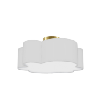 PHLOX luminaire blanc et doré PLX-152FH-AGB-WH | Luminaire Plus.ca