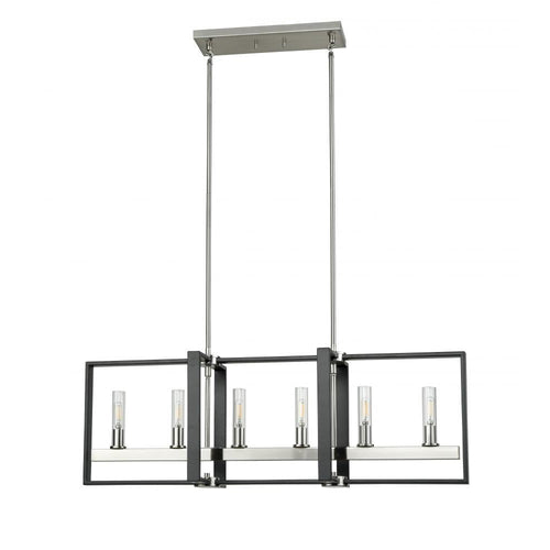 BLAIRMORE luminaire suspendu graphite et nickel brossé DVP30202SN+GR-CL | Luminaire Plus.ca