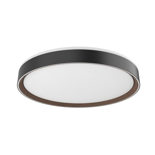 ESSEX luminaire plafonnier noir et effet bois FM43920-BK/WT | Luminaire Plus.ca