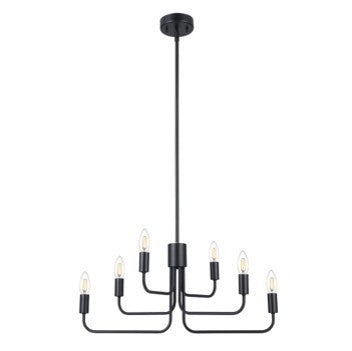 PORTOFINO luminaire chandelier noir 205807A | Luminaire Plus.ca