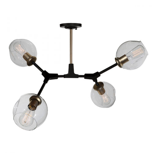 ORGANIC luminaire plafonnier noir et doré JA14024VB| Luminaire Plus.ca