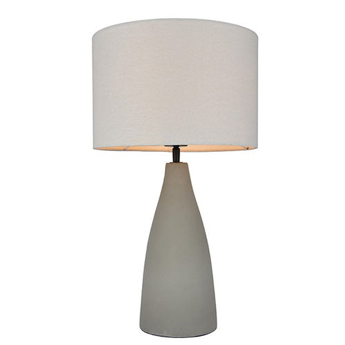 ZOEY lampe de table béton et abat-jour gris LL1362 | Luminaire Plus.ca