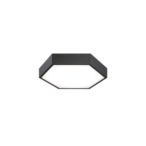 HEXOL luminaire plafonnier noir et verre blanc M12611OB | Luminaire Plus.ca