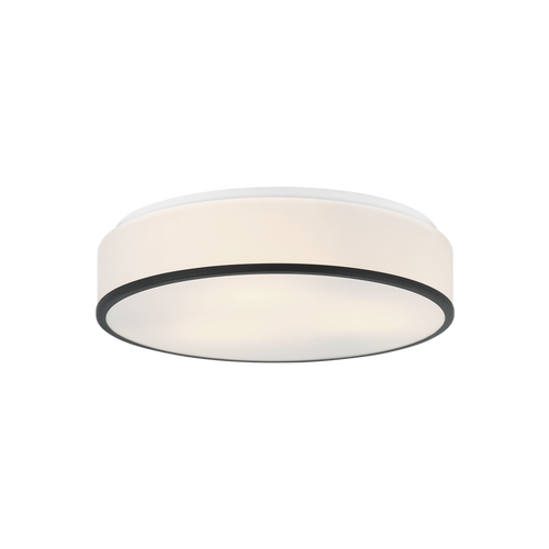 ECHO luminaire plafonnier noir et verre blanc M15803MB| Luminaire Plus.ca