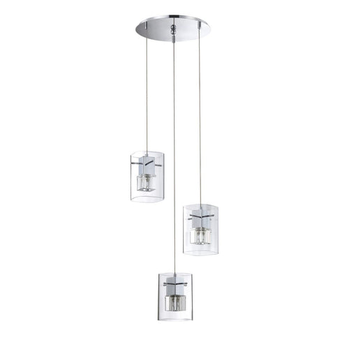 METRO luminaire suspendu chrome PF44-3LPA-CH | Luminaire Plus.ca