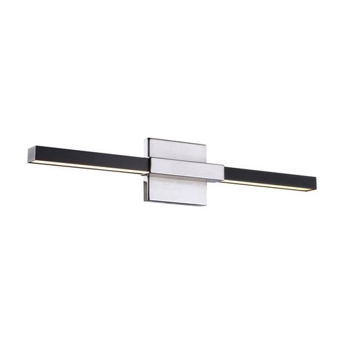 LINEARE luminaire mural noir et chrome W64721MBCH | Luminaire Plus.ca