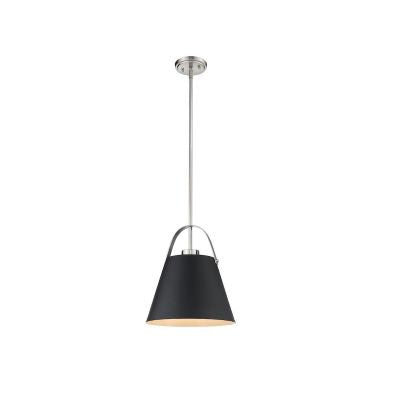 Z STUDIO luminaire suspendu noir et nickel brossé 726P-MB+BN | Luminaire Plus.ca