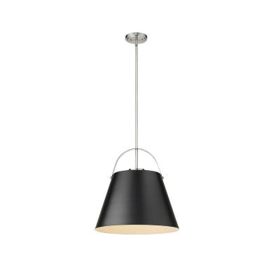 Z STUDIO luminaire suspendu noir et nickel brossé 726P18-MB+BN | Luminaire Plus.ca