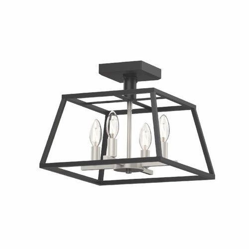 LAURENTIAN luminaire plafonnier graphite et nickel brossé DVP30011SN/GR | Luminaire Plus.ca