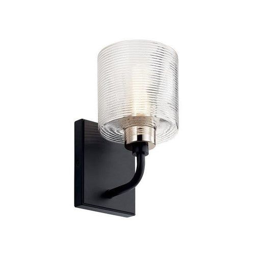 HARVAN luminaire mural noir et chrome 55105BK | Luminaire Plus.ca