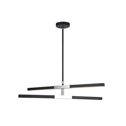 LINEARE luminaire suspendu noir et chrome C64738MBCH | Luminaire Plus.ca