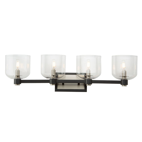 LYNDON luminaire noir et nickel brossé AC11694NB | Luminaire Plus.ca